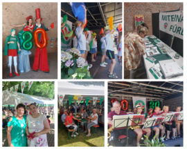 Collage von Momentaufnahmen vom Sommerfest